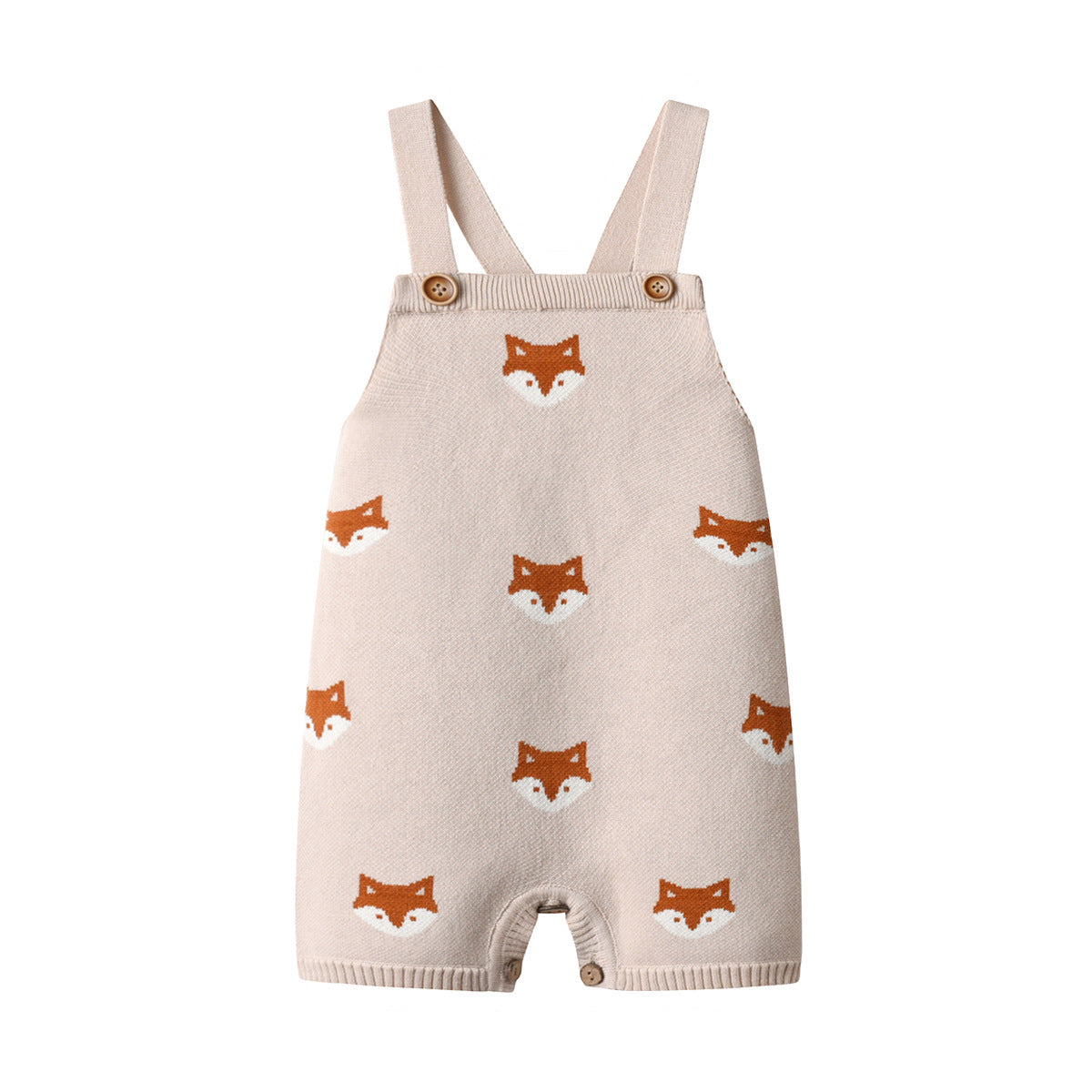Fox Knitted Strap Baby Rompers