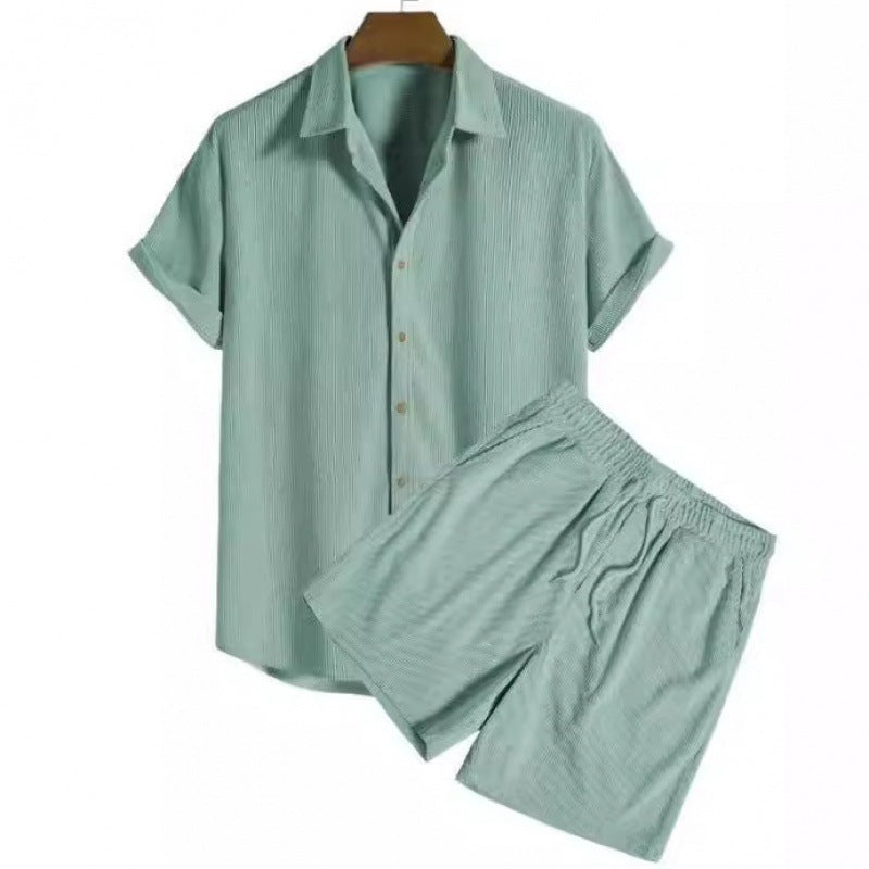 Casual Loose Beachwear Short Sleeve Shorts Suit