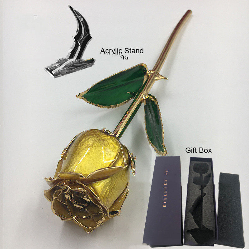 Mother's Day Colored Gilded Rose Crafts