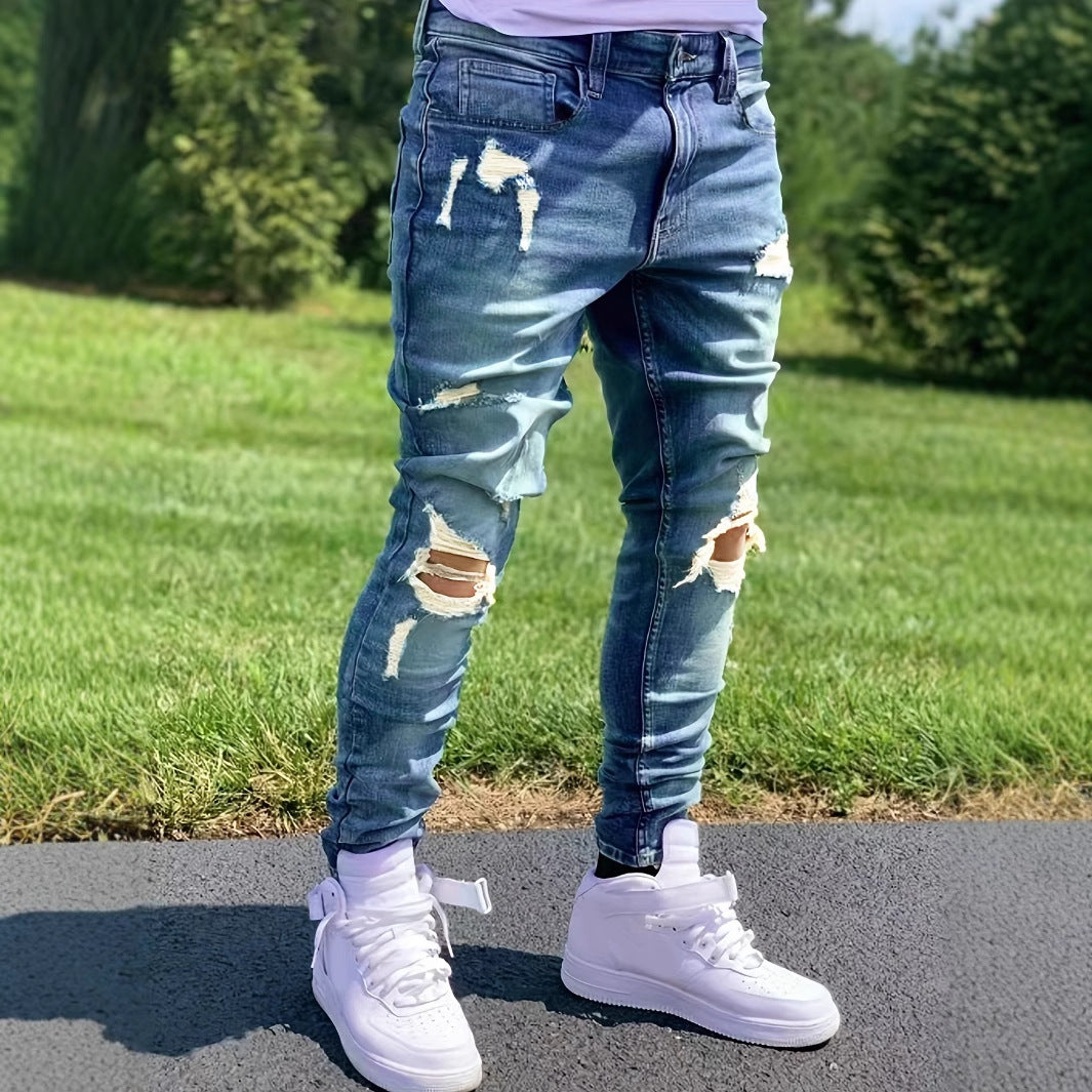 Men's Ripped Fashion Trend Style Jeans