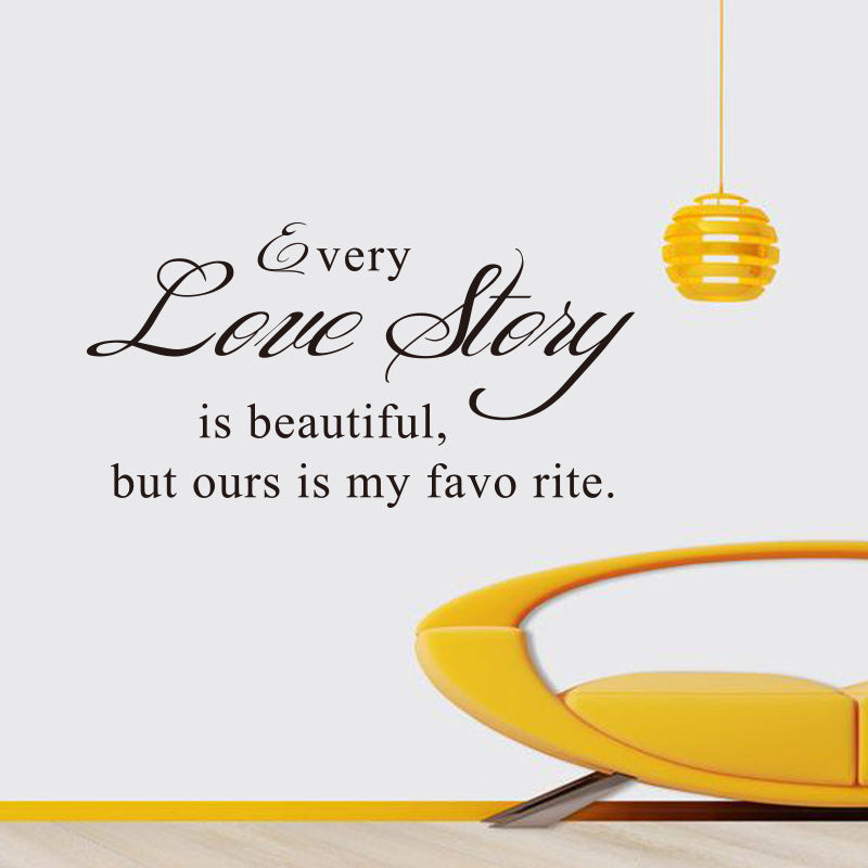 Every Love Storyy Printed Wall Stickers