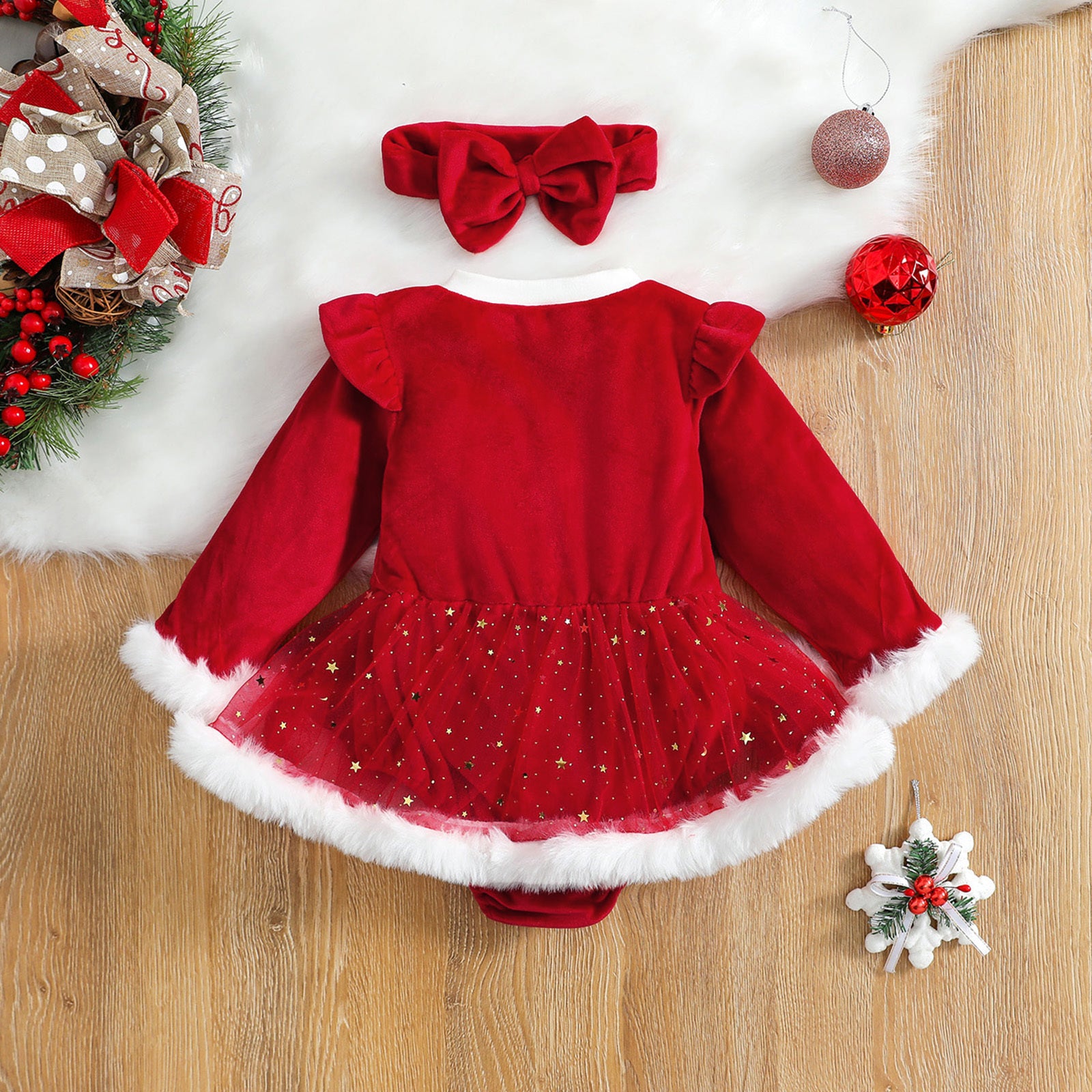Christmas Baby Red Romper