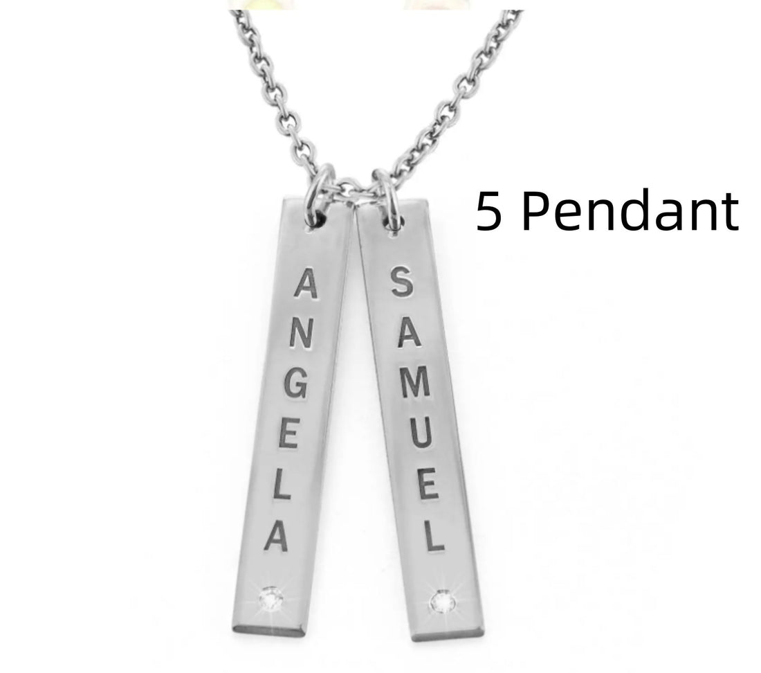 Personalized Vertical Necklace Mother's Day Gift