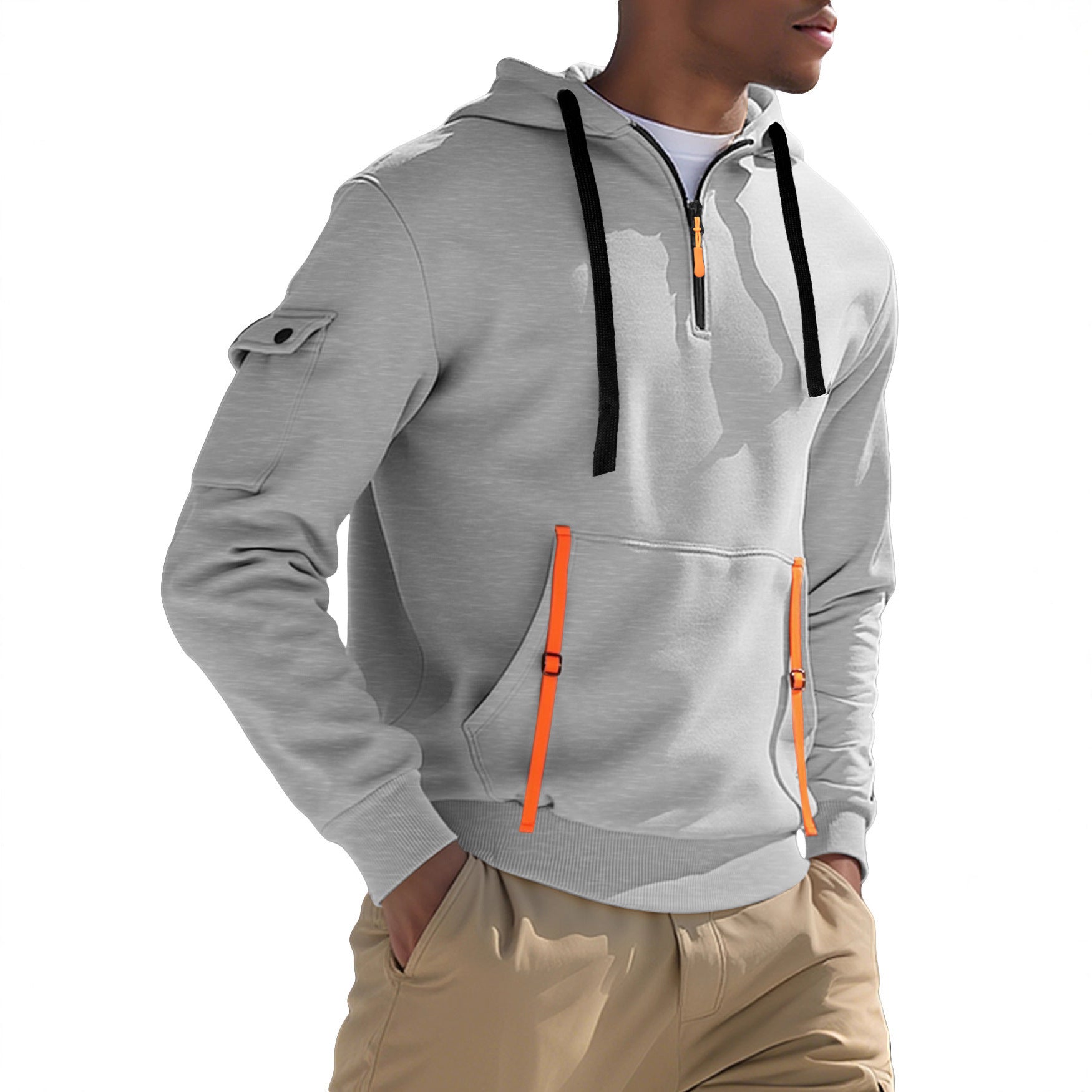 Men's Fleece-lined Casual Sweatshirt
