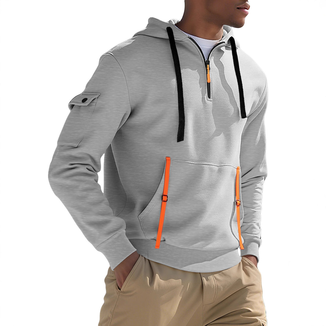 Men's Fleece-lined Casual Sweatshirt