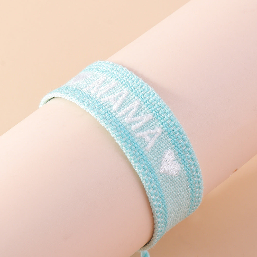 Mother's Day Woven Bracelet Strap