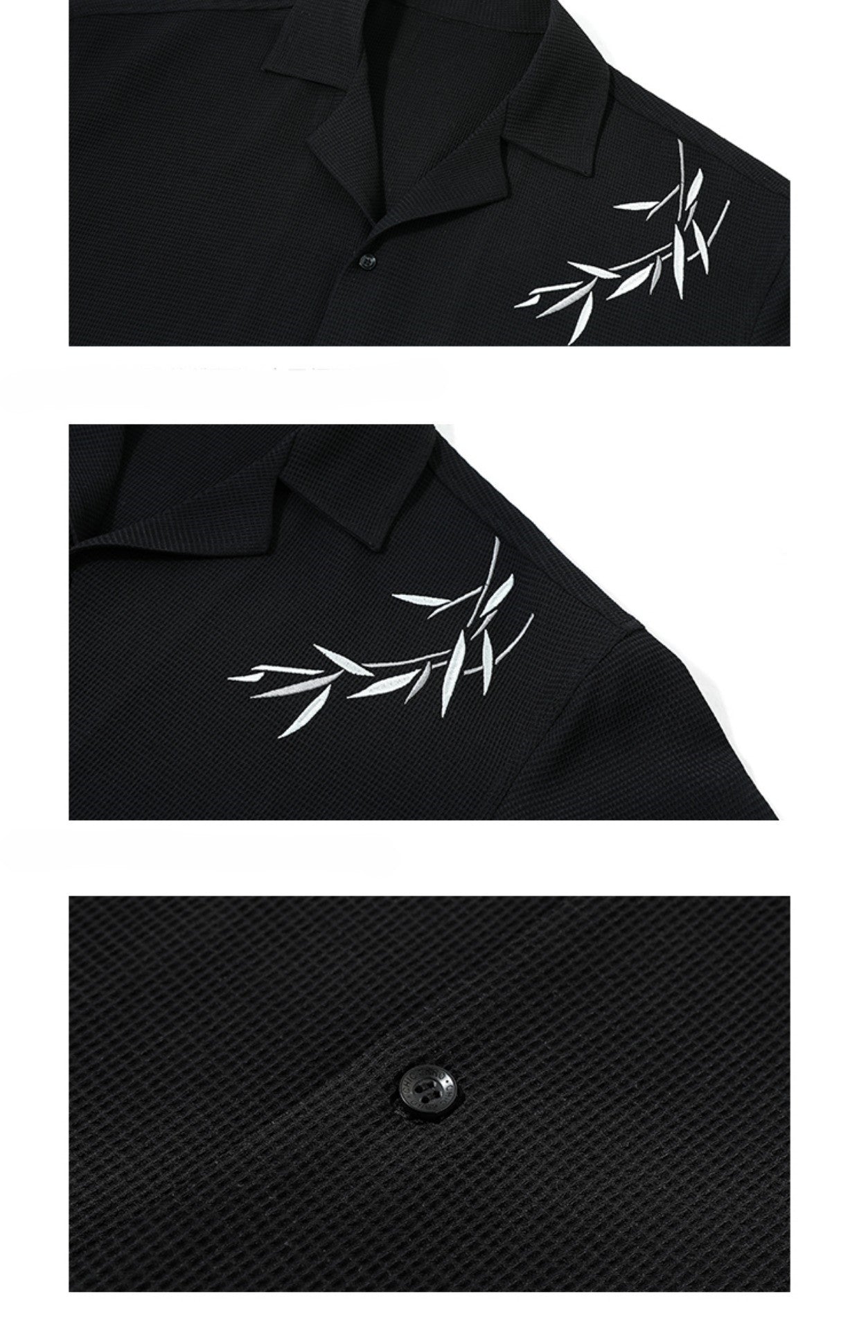 Bamboo Embroidered Long Sleeve Shirt