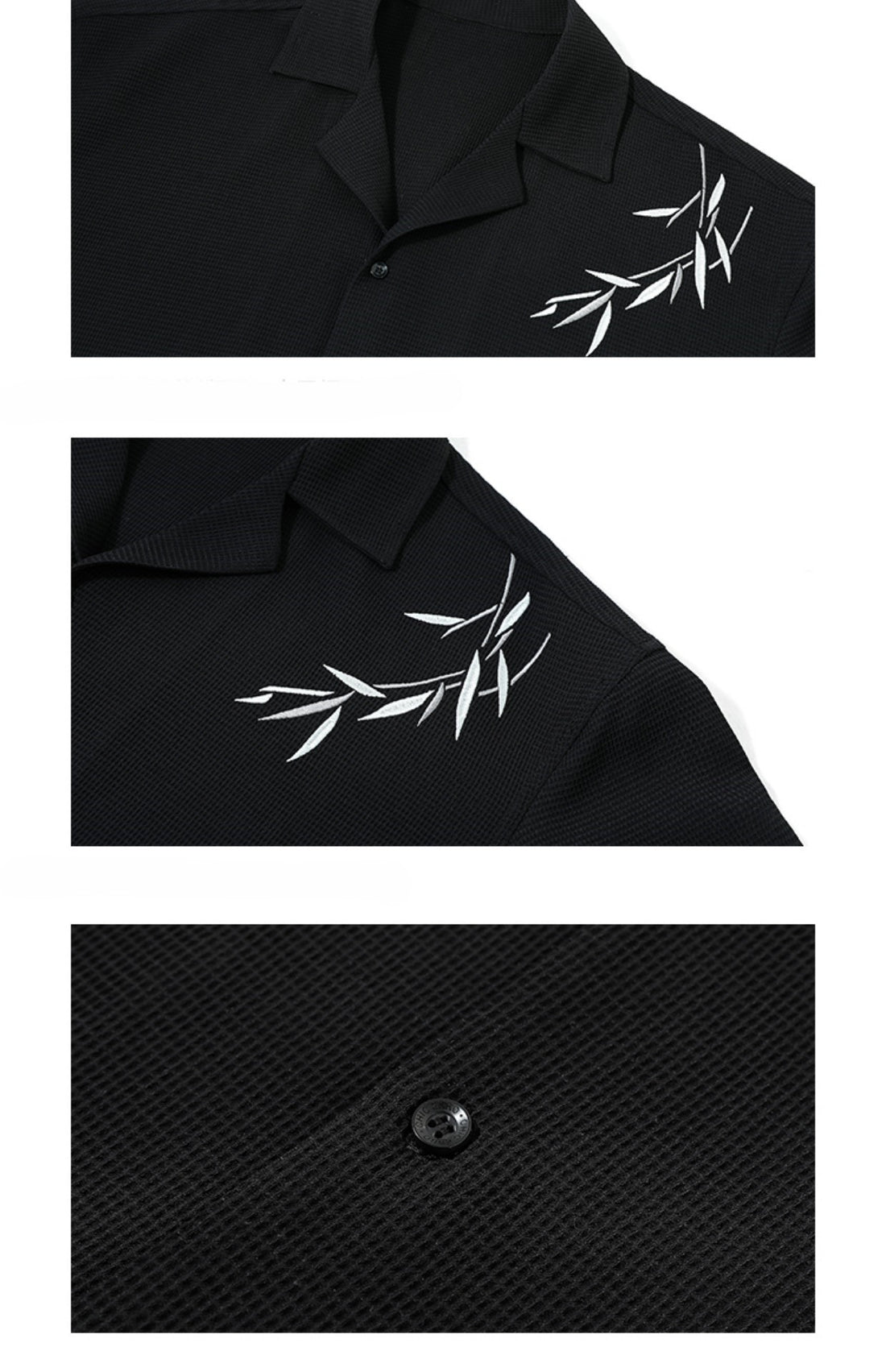 Bamboo Embroidered Long Sleeve Shirt