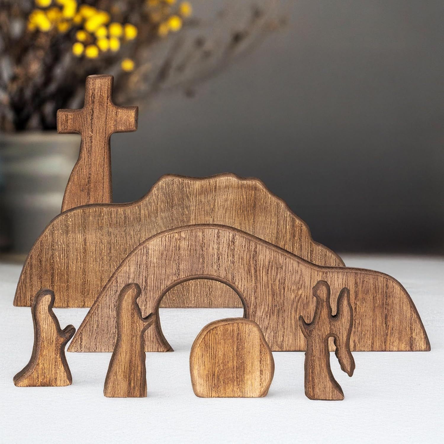 Cross Easter Site Wooden Decorative Ornaments