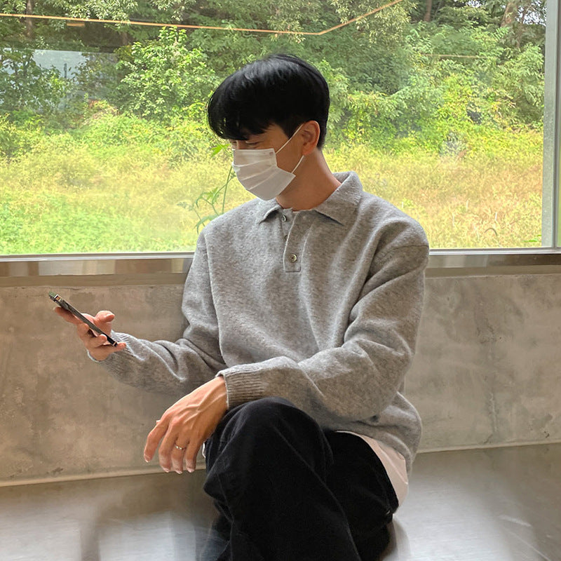 Men’s Polo Collar Sweater