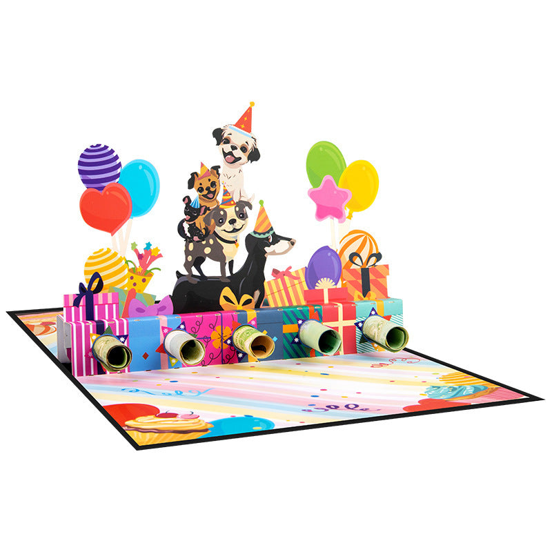 Creative 3D Stereoscopic Cash Gift Card