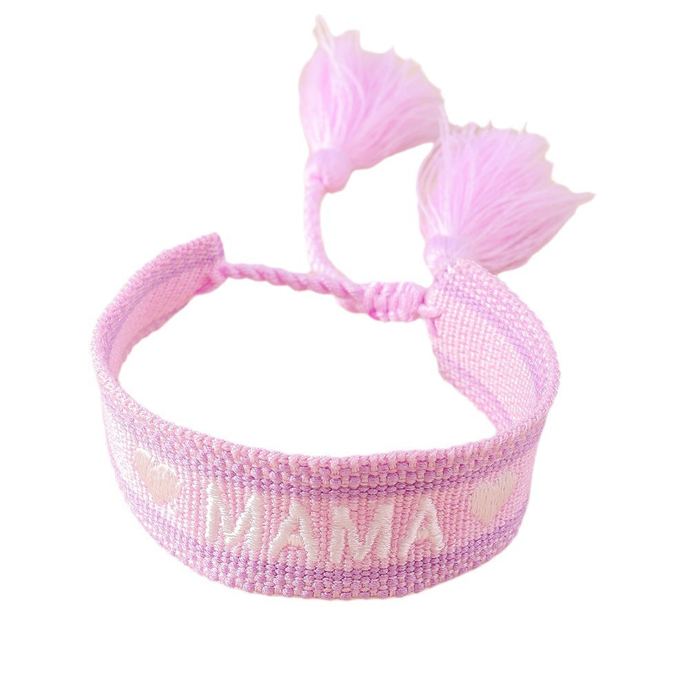 Mother's Day Woven Bracelet Strap