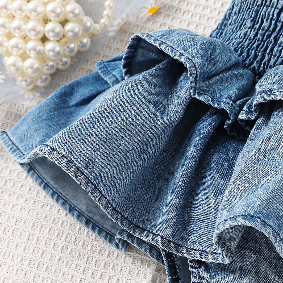 Baby Girl Suspender Denim Dress